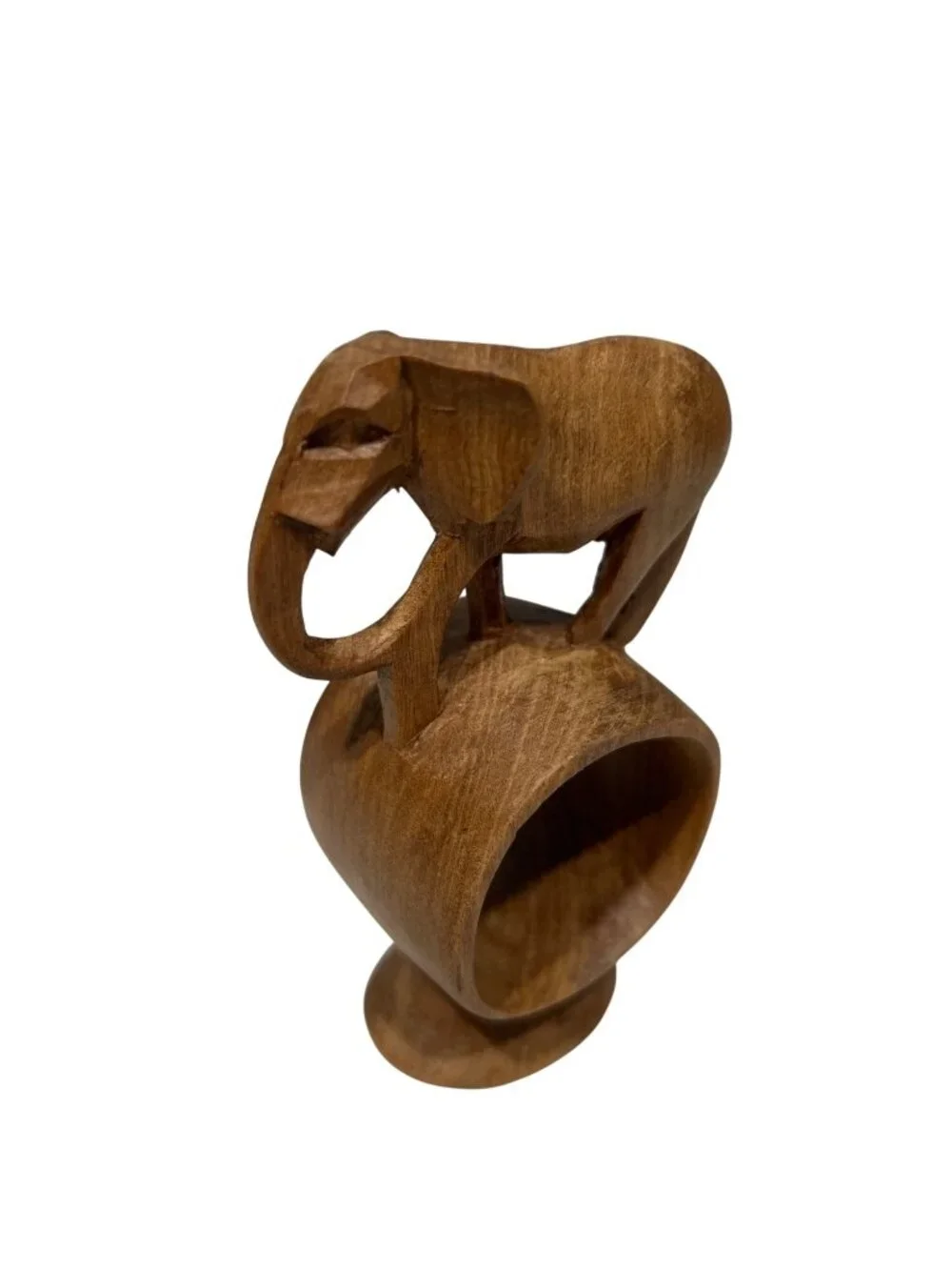 Hand-Carved Wooden Animal Napkin Rings Set Of 12 Unique Table Decor Rustic Desig